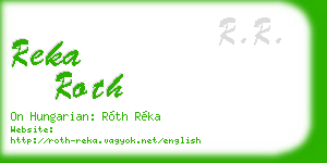 reka roth business card
